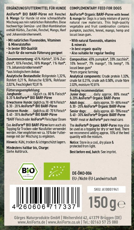 AniForte BARF-Line Bio Barf Püree