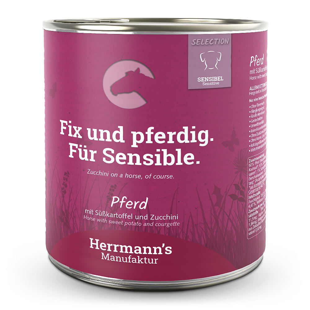 Herrmann’s Pferd mit Süsskartoffel und Zucchini