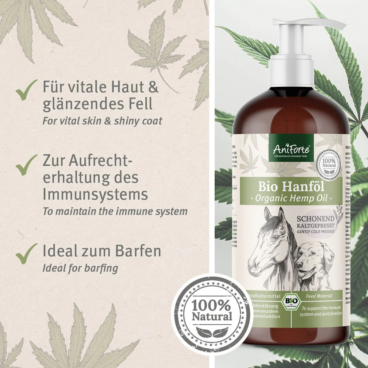 AniForte Bio Hanföl, 500ml