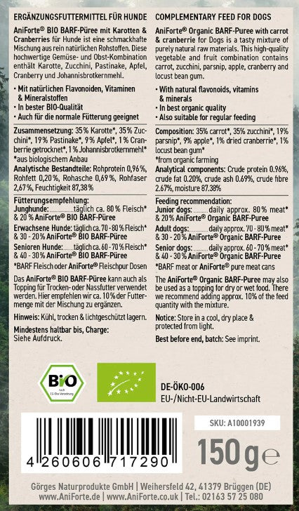AniForte BARF-Line Bio Barf Püree