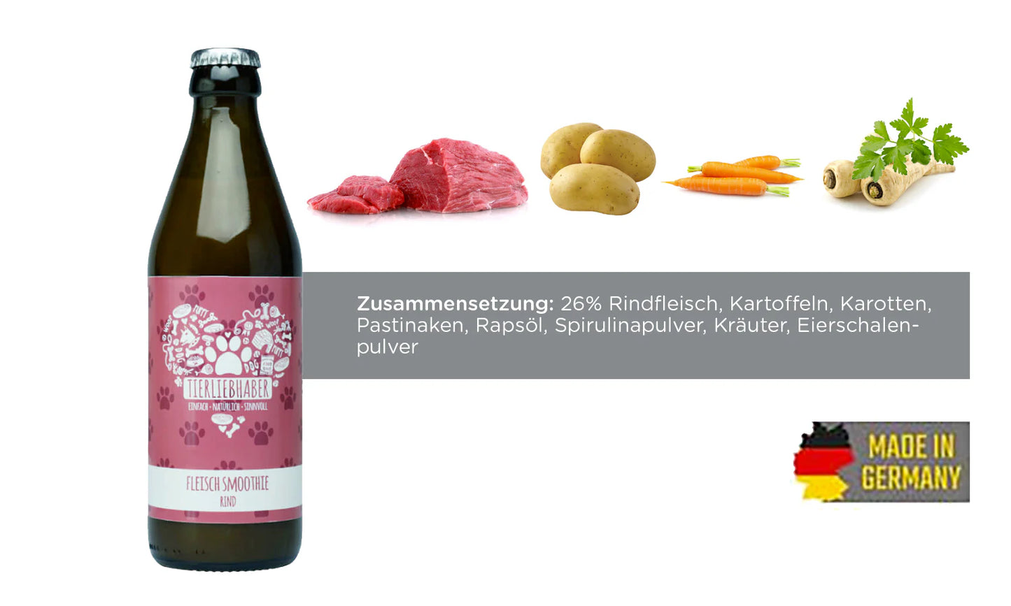 Tierliebhaber Fleisch-Smoothie mit Rind 320ml