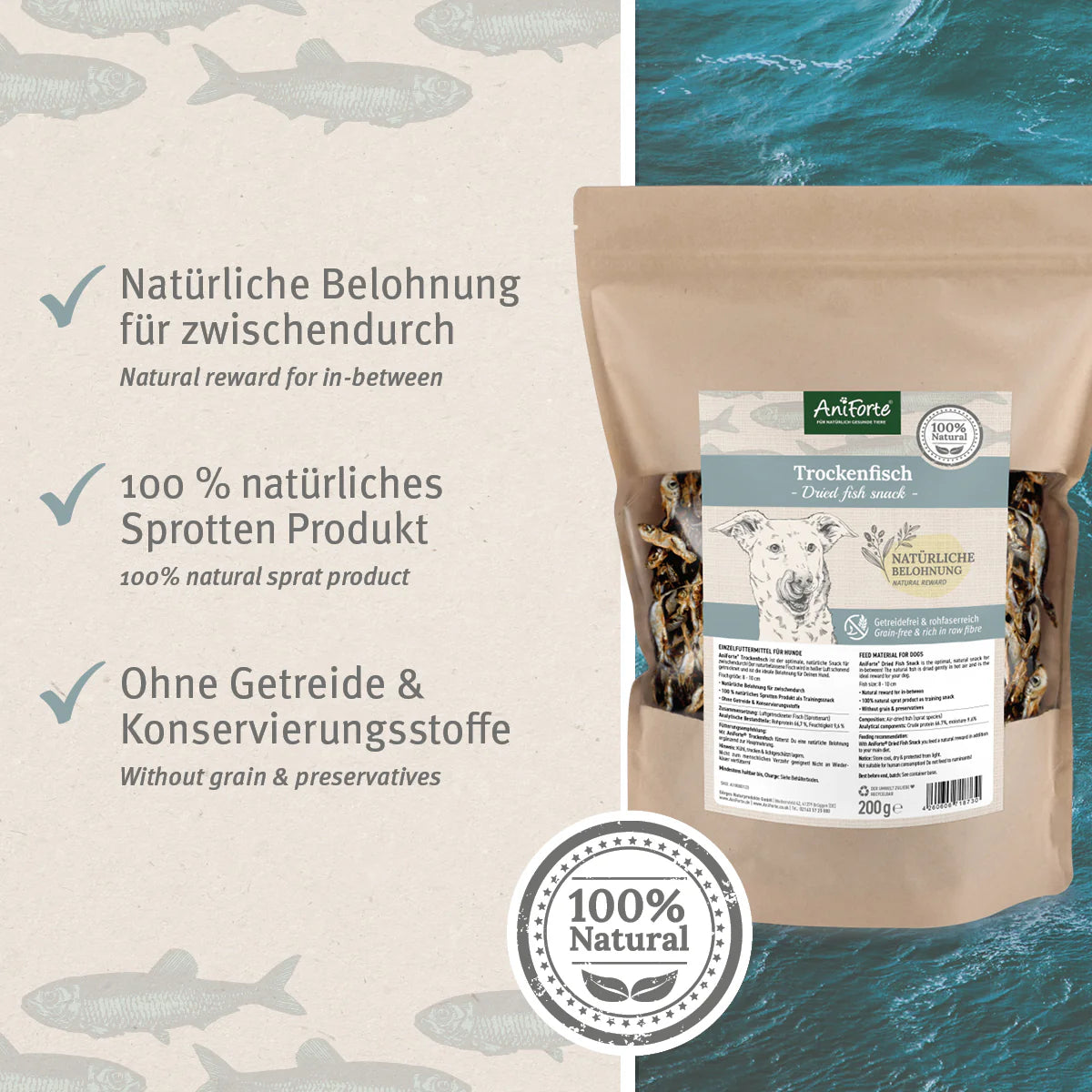 AniForte® Trockenfisch 200g (Sprotten)