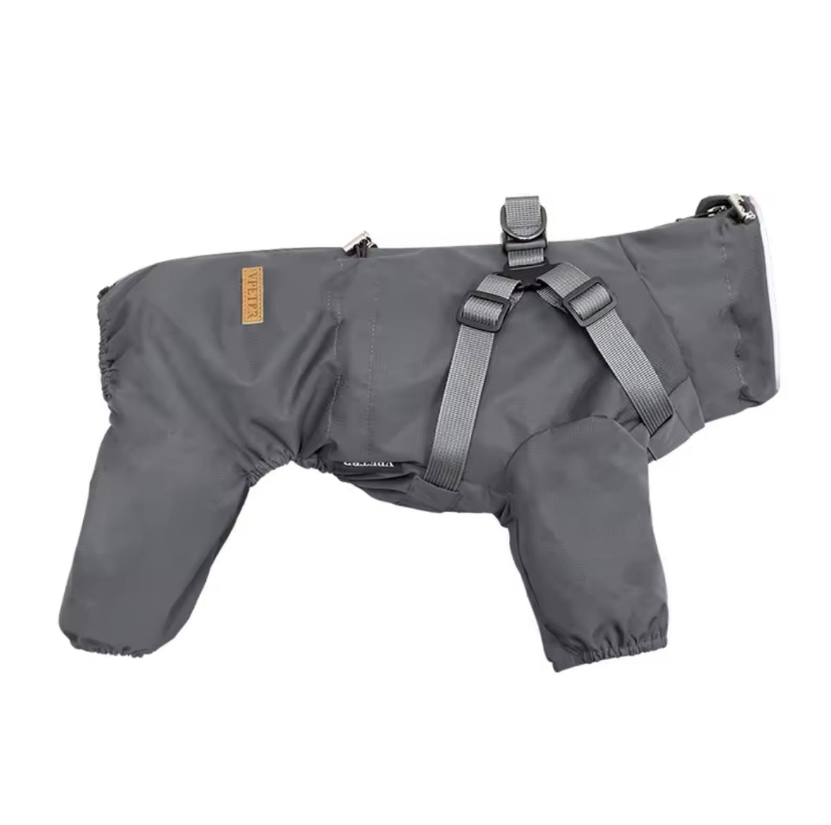 Regenmantel V-Pet mit integriertem Geschirr