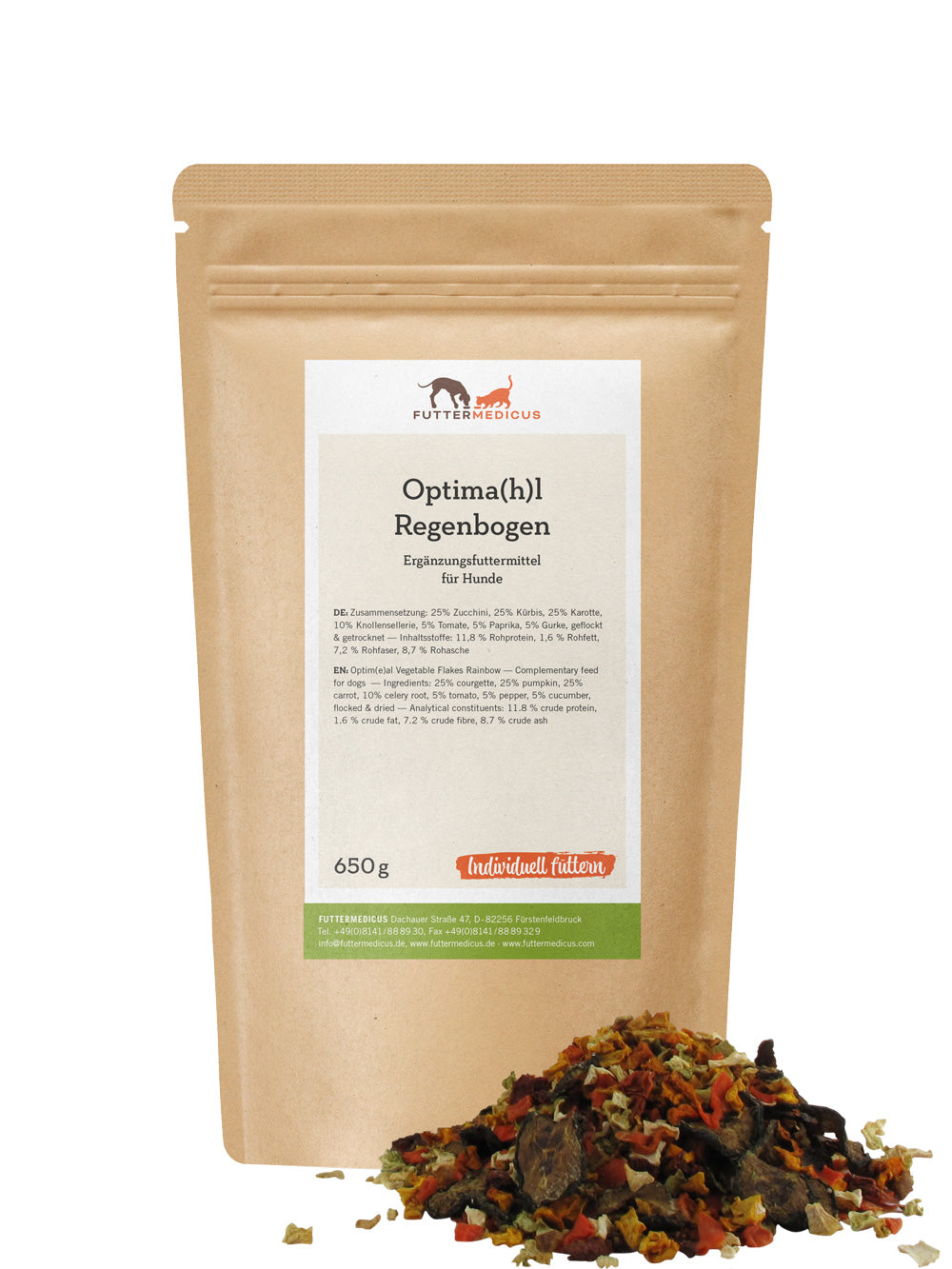 Futtermedicus Optima(h)l Gemüseflocken Regenbogen 1 kg