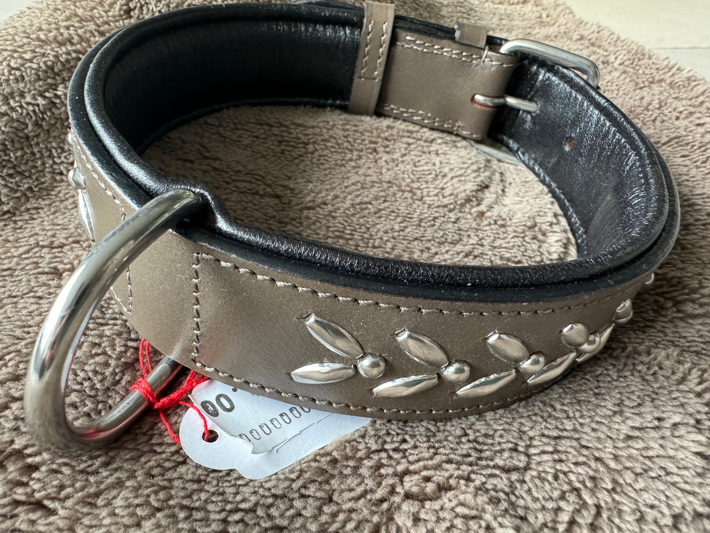 Swiss Design Lederhalsband Serpentin