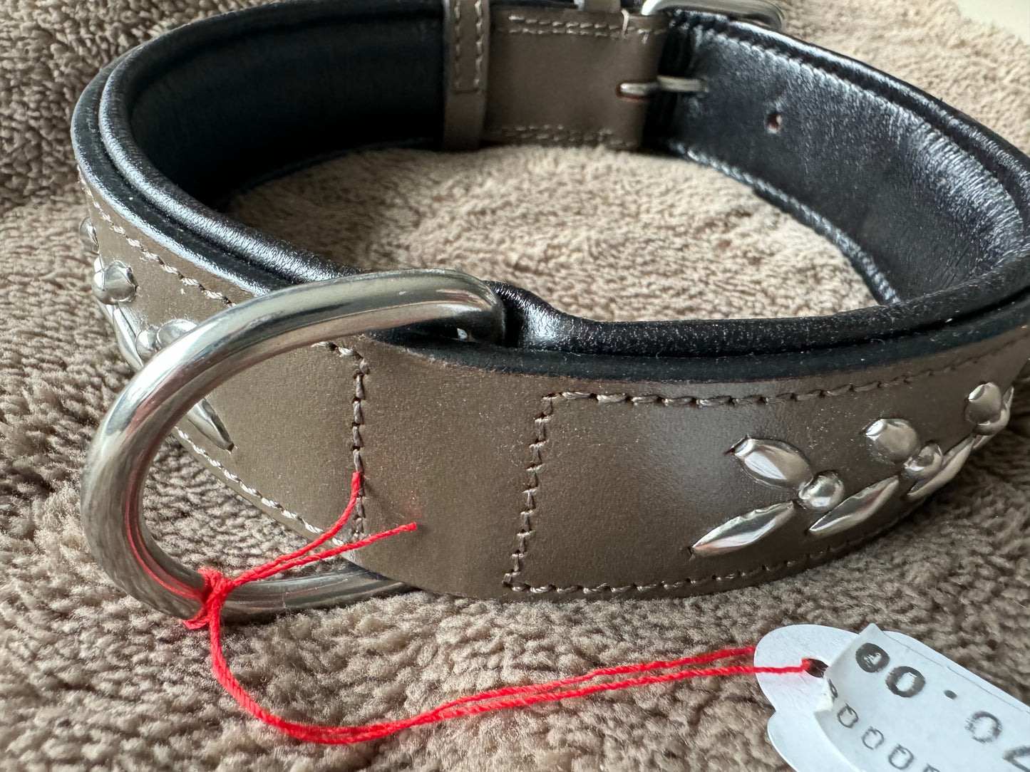 Swiss Design Lederhalsband Serpentin