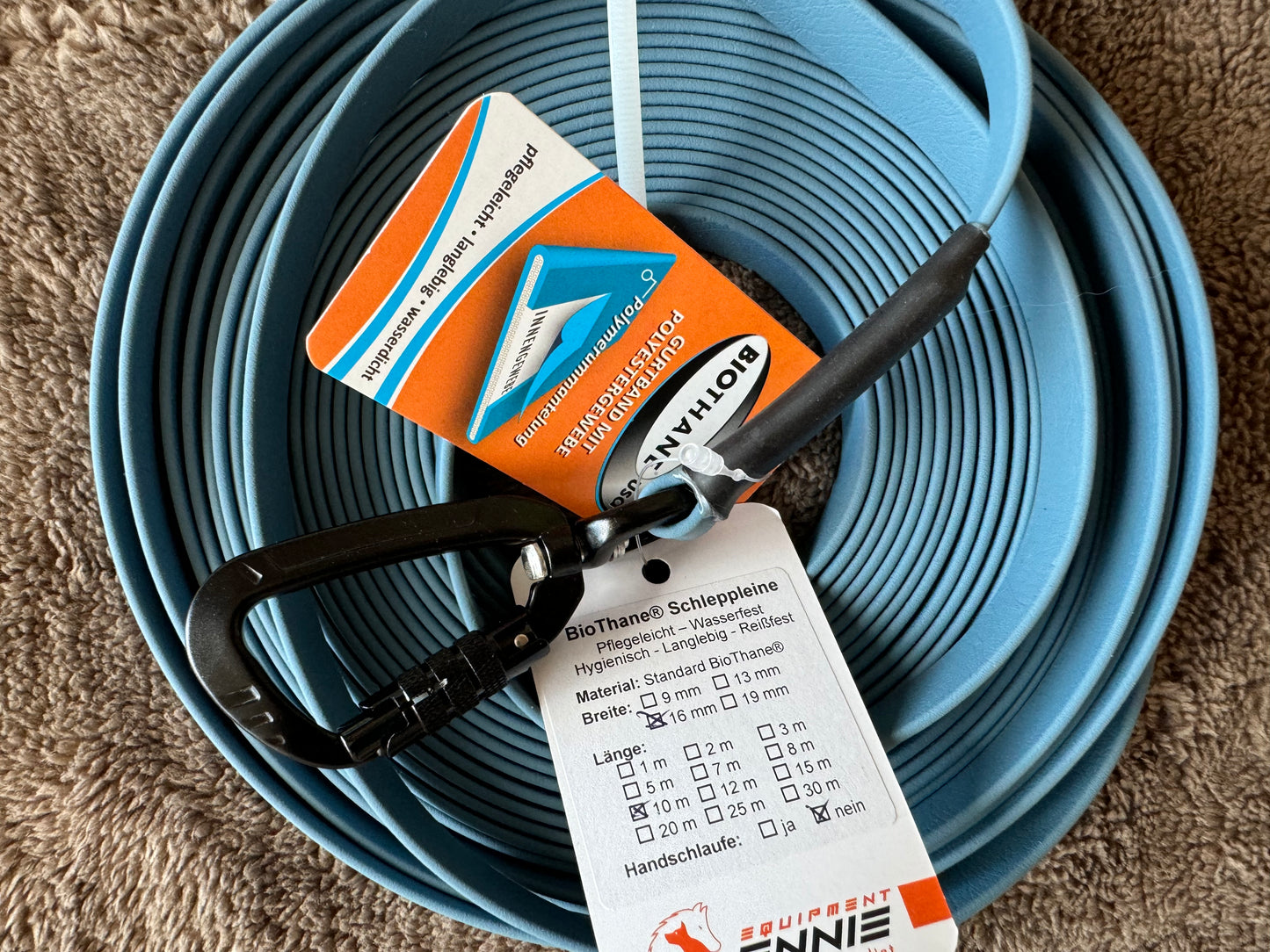 Lennie Schleppleine, 16mm, 10m, Taubenblau