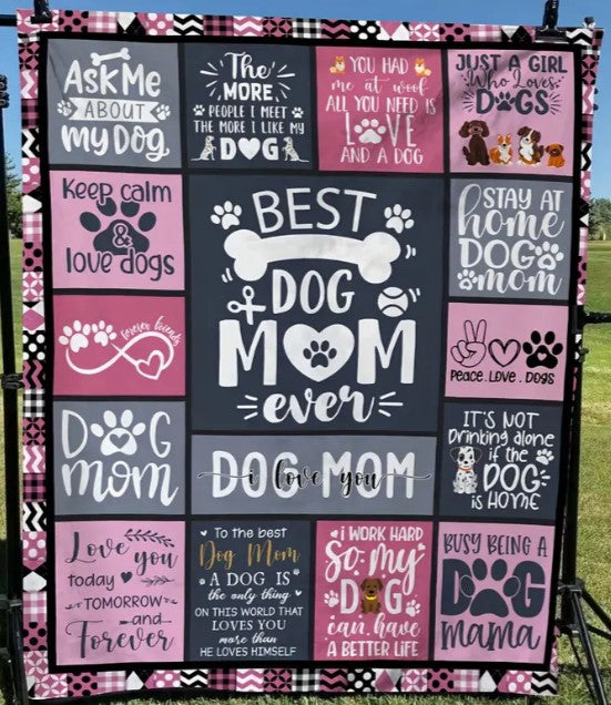 Kuschelige Decke "Best Dog Mom"