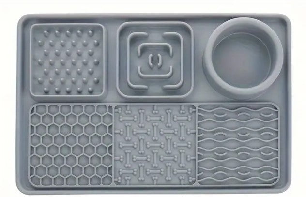 Schleckmatte "Six Zones", grau