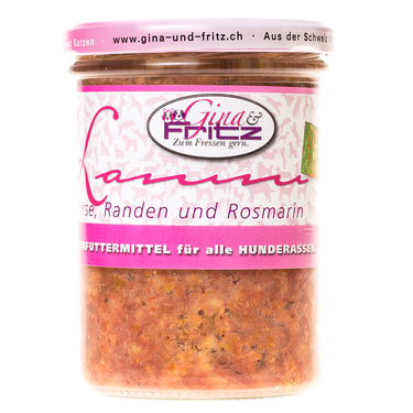 Gina & Fritz Lamm mit Hirse, Randen und Rosmarien