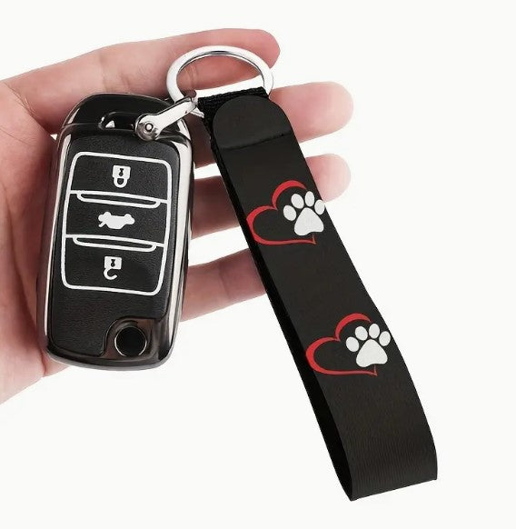Schlüsselanhänger / Clickerband mit Pfotenprint