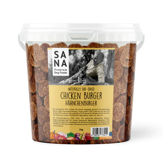 SANA Dog Burger (Reinfleischburger) 1kg Eimer