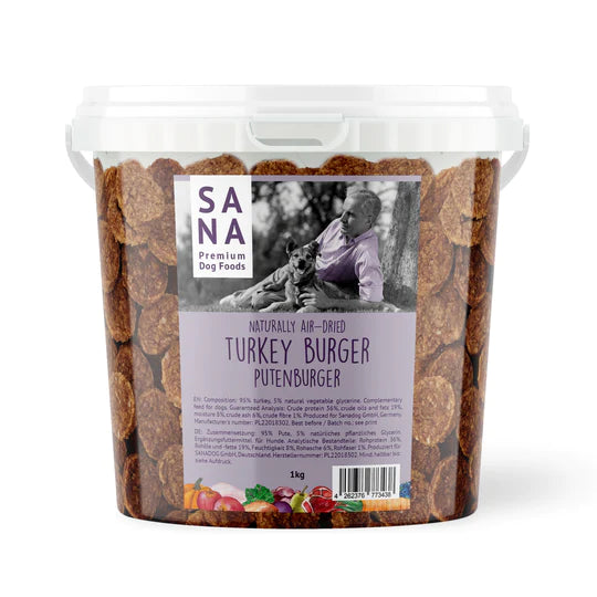 SANA Dog Burger (Reinfleischburger) 1kg Eimer