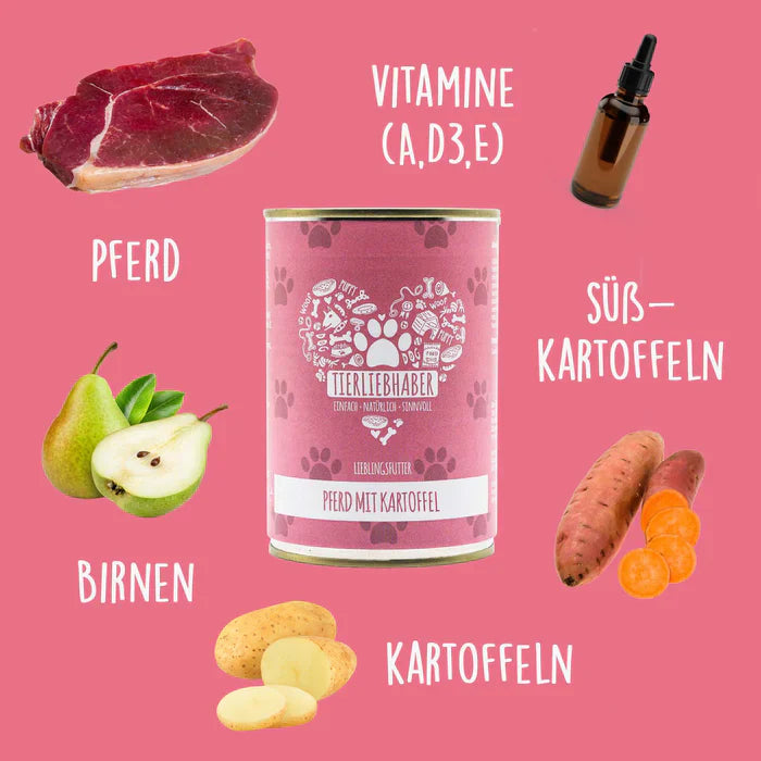 Tierliebhaber Pferd mit Kartoffel 400g