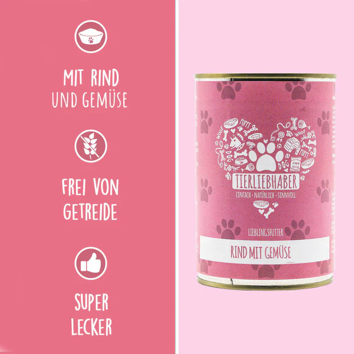 Tierliebhaber Rind mit Gemüse 400g