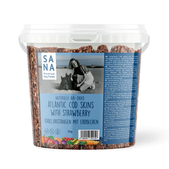 SANA Dog Kabeljau Stangen 1 kg Eimer