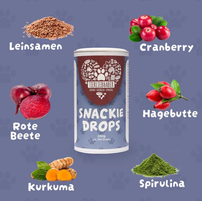 Tierliebhaber Snackie Drops 250g