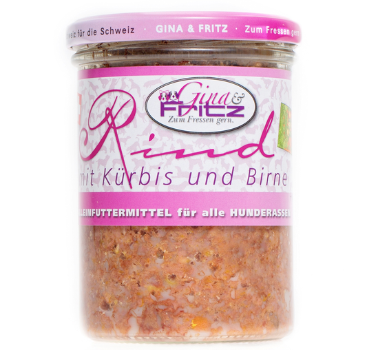 Gina & Fritz RIND mit Kürbis und Birne