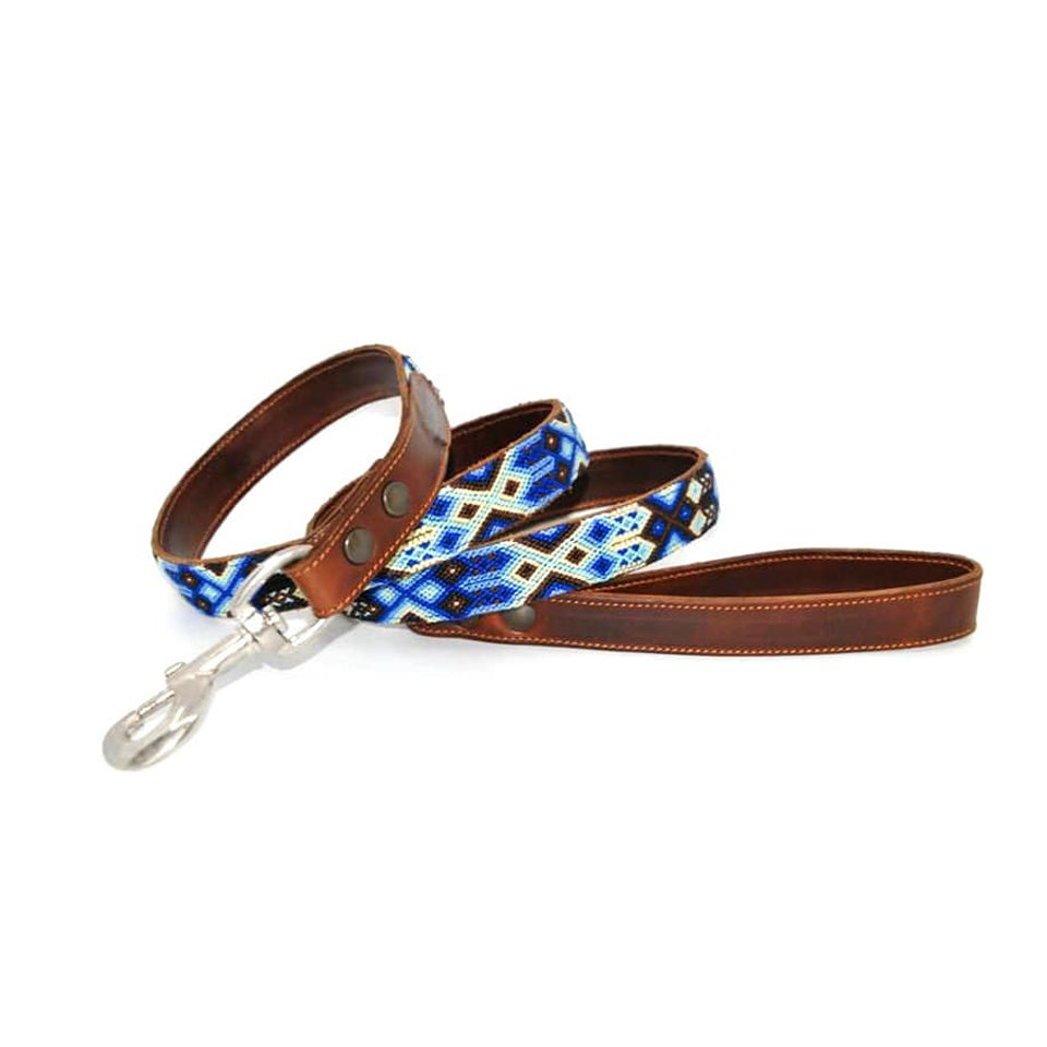 Kinakú Dog Collar TULUM im Set mit Leine, Grösse S