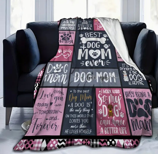 Kuschelige Decke "Best Dog Mom"