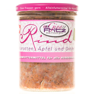 Gina & Fritz RIND mit Karotten, Apfel und Dinkel