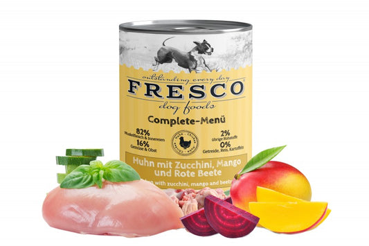 FRESCO Complete-Menü Huhn mit Zucchini, Mango und Rote Beete