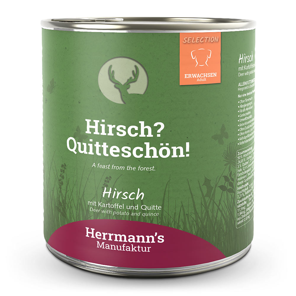 Herrmann’s Hirsch mit Kartoffel und Quitte