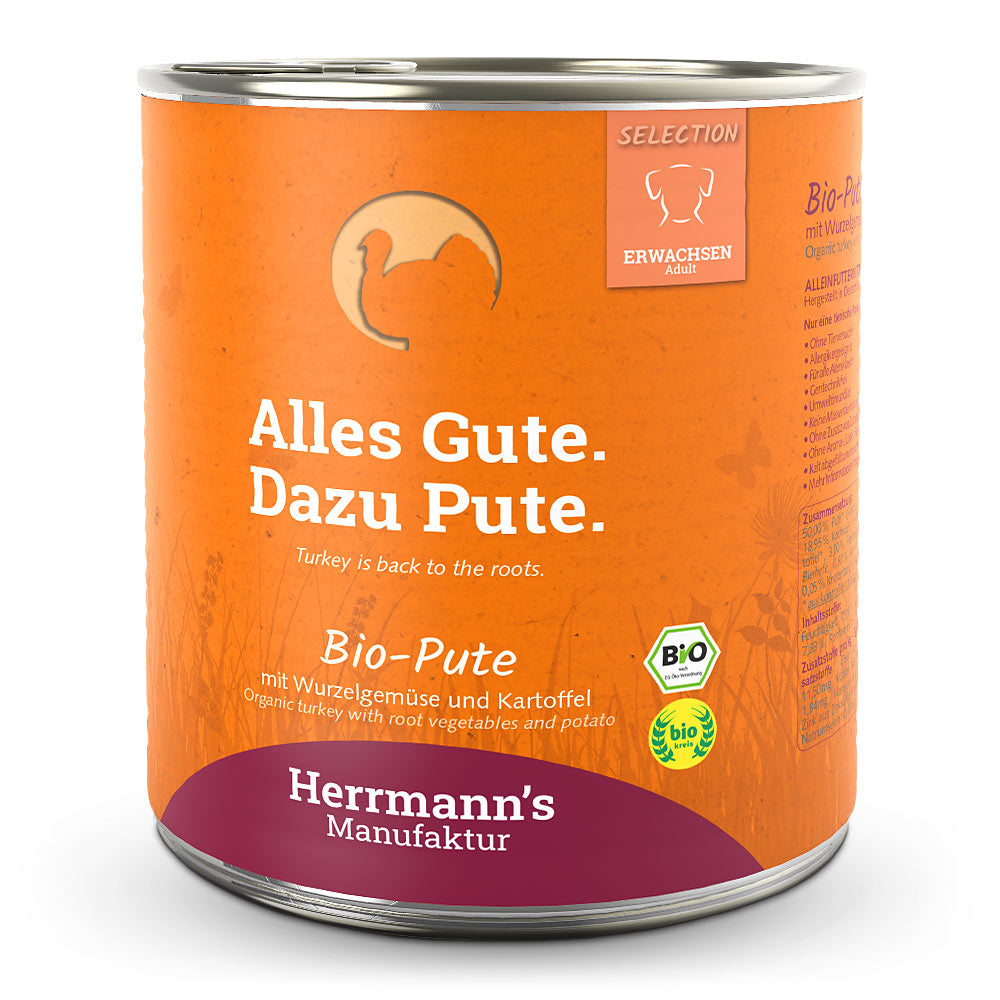 Herrmann’s Bio Pute mit Wurzelgemüse, Kartoffeln